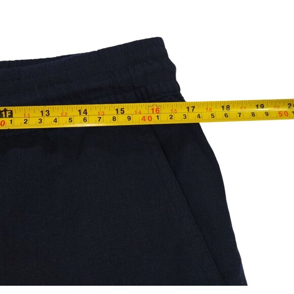 Kenneth Cole Mens Navy Blue Linen Blend Cargo Shorts With Drawstring Waist, NWOT - Picture 7 of 8